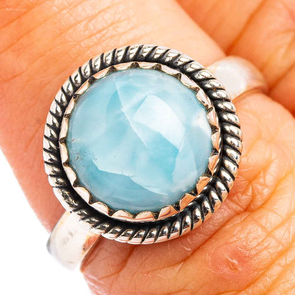 Rare Larimar Ring Size 7 (.925 Sterling Silver)