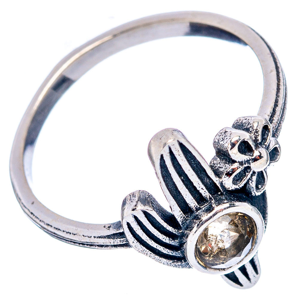 Citrine Cactus Dainty Ring Size 5.75 (.925 Sterling Silver)