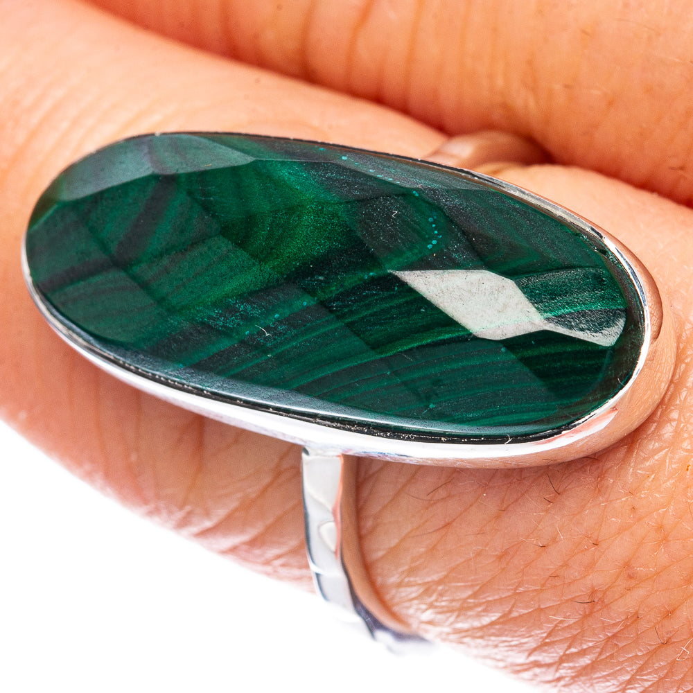 Premium Malachite Ring Size 8 (925 Sterling Silver) R2597