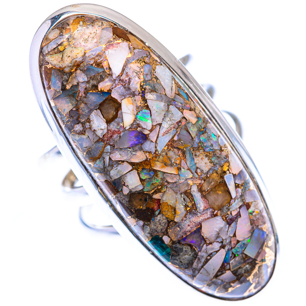 Large Brecciated Ethiopian Opal 925 Sterling Silver Ring Size 9 (925 Sterling Silver) RING140428