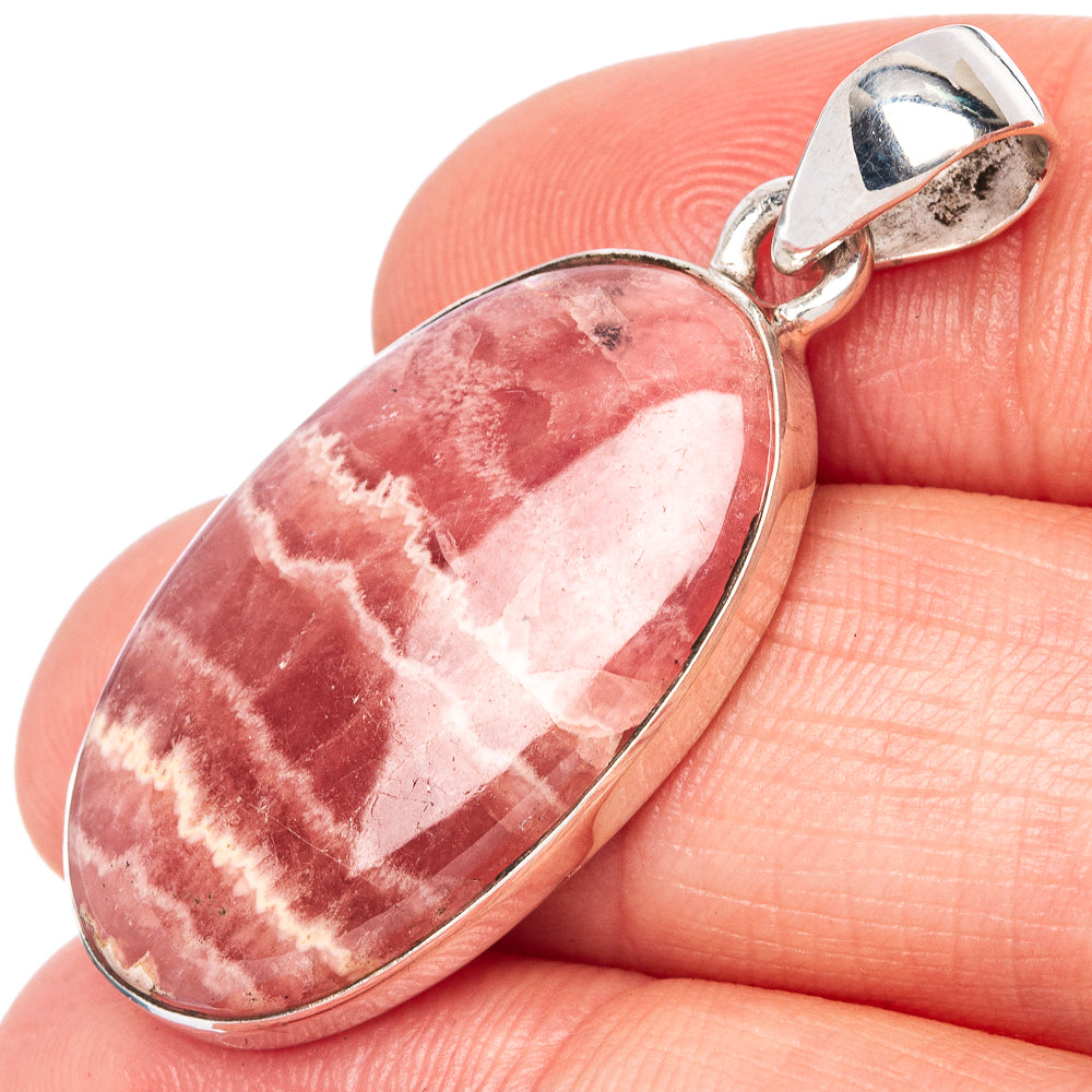 Rhodochrosite Pendant 1 1/2" (925 Sterling Silver) P42866