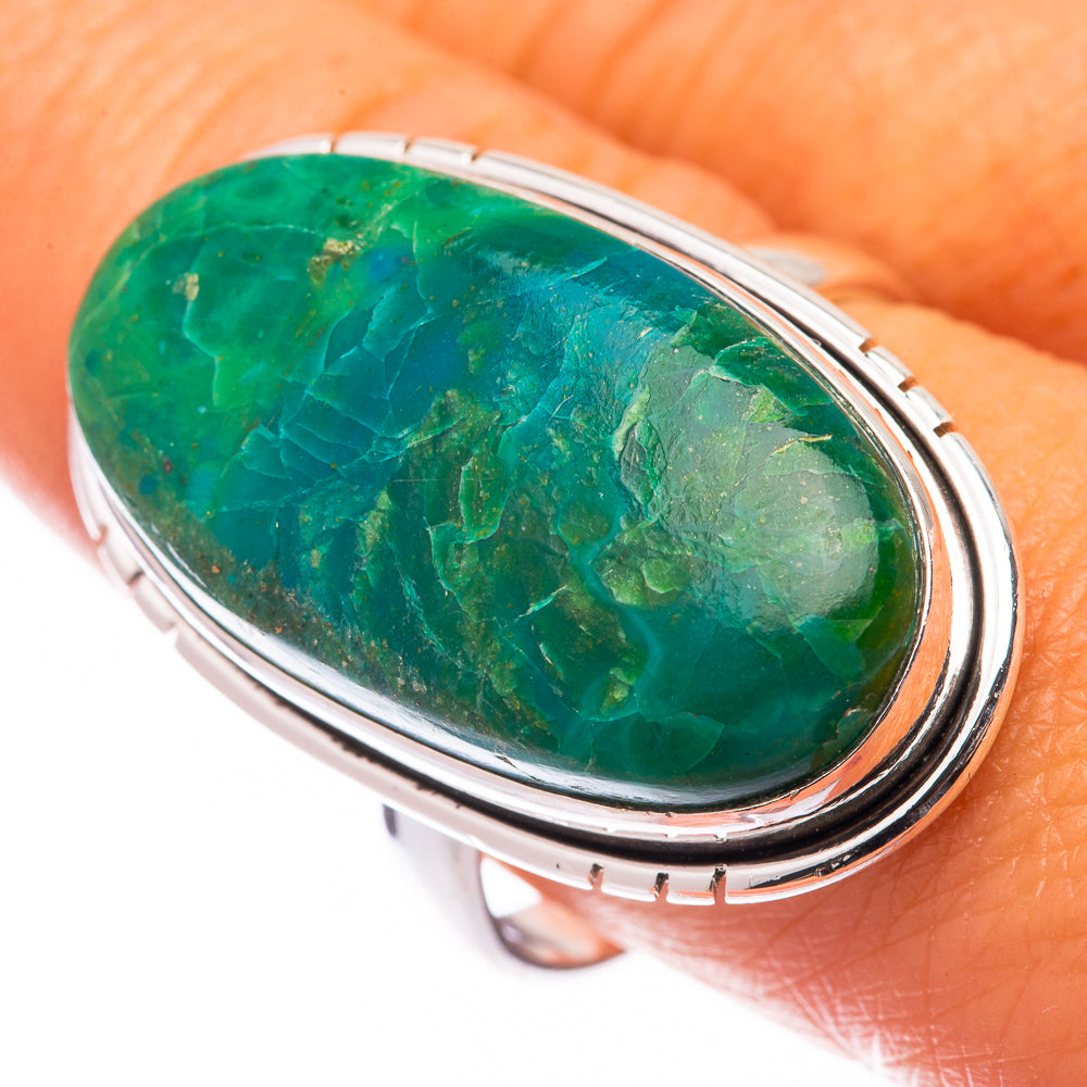Large Peruvian Opal Ring Size 10 (925 Sterling Silver) R141024