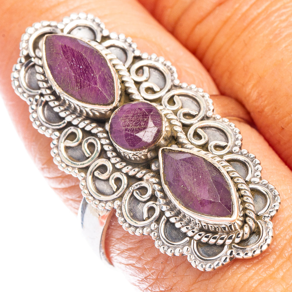 Ruby Ring Size 8.75 (925 Sterling Silver) R6982