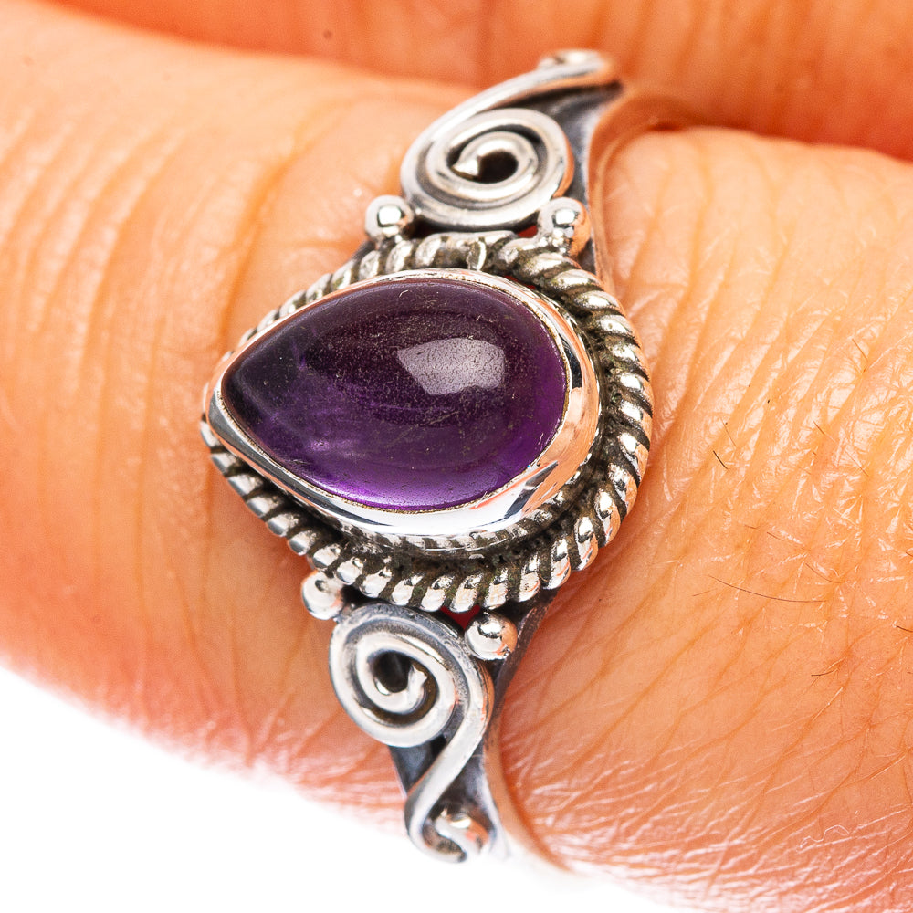Amethyst Dainty Ring Size 8 (925 Sterling Silver) R5172