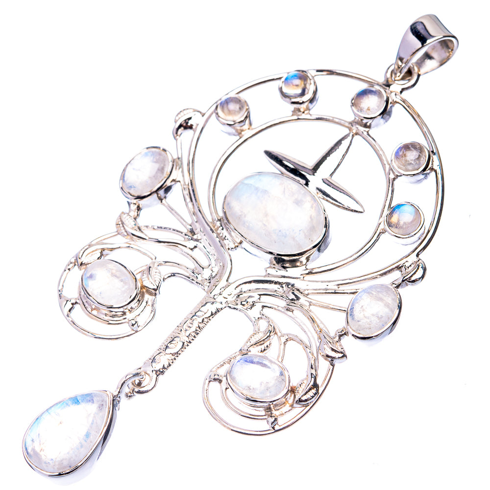 Signature Rainbow Moonstone Pendant 2 7/8" (925 Sterling Silver) P38745