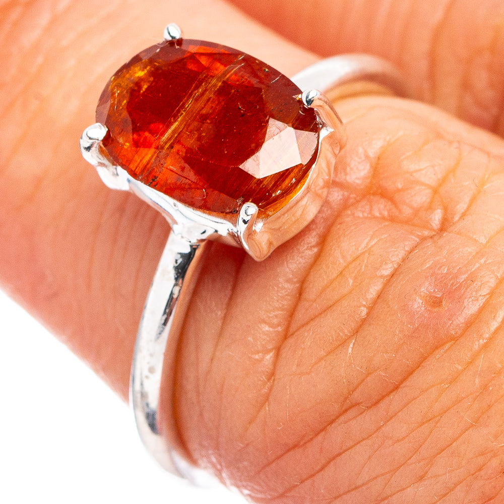 Orange Kyanite Ring Size 5.75 (.925 Sterling Silver)