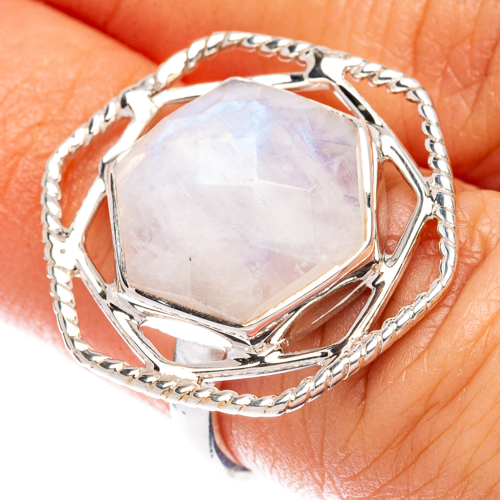 Premium Rainbow Moonstone Ring Size 5.75 (925 Sterling Silver) R1844