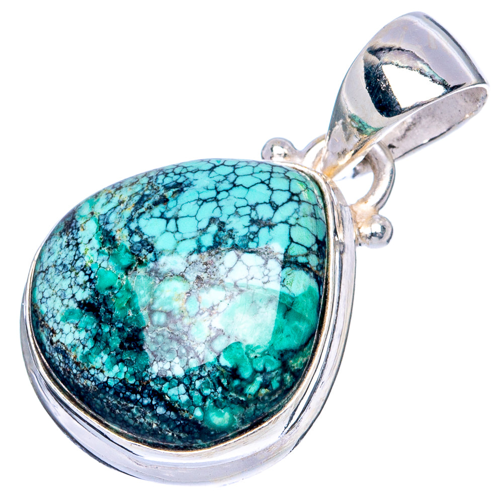 Rare Arizona Spiderweb Turquoise Pendants 1 1/8" (925 Sterling Silver) P43243