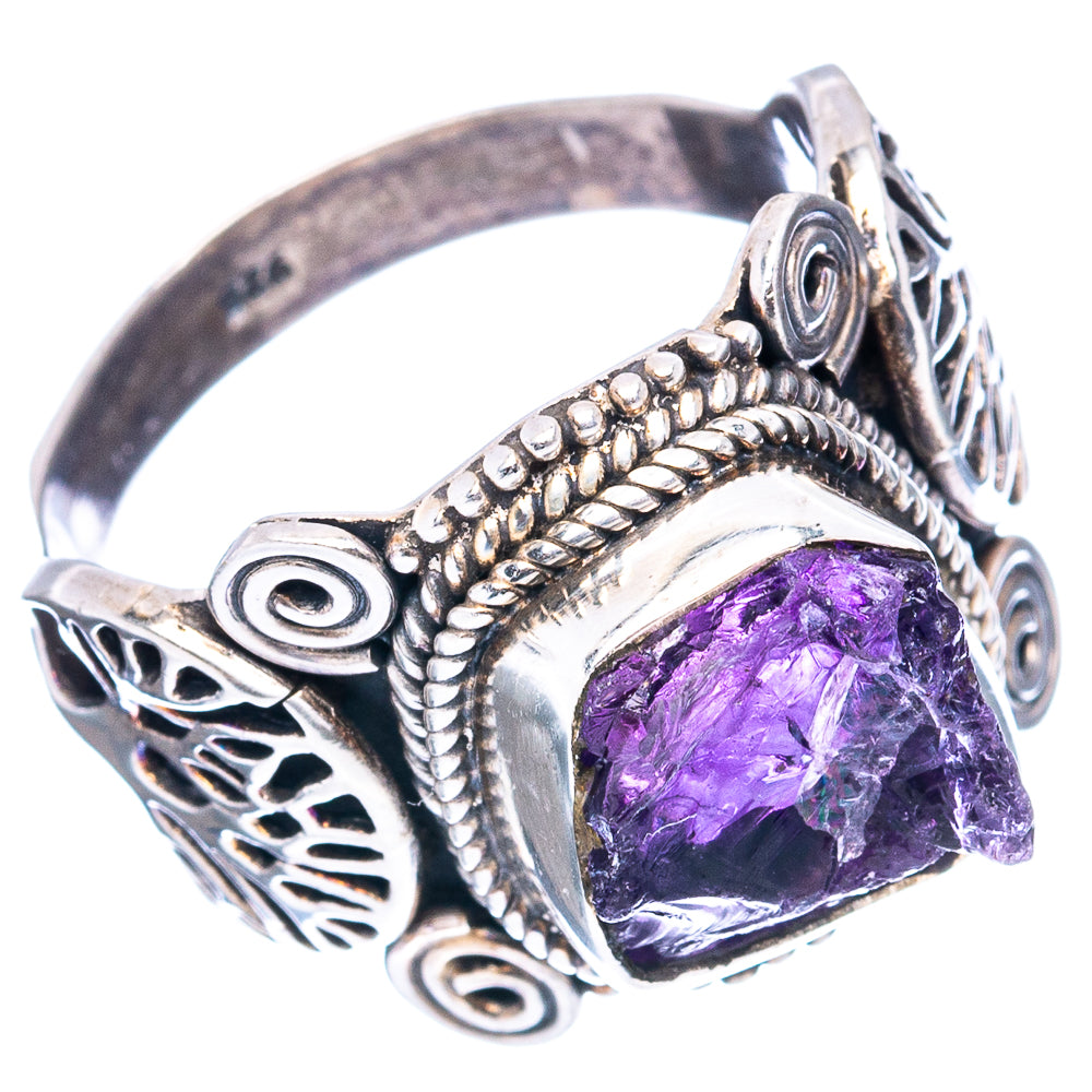 (Classic Series) Amethyst Ring Size 9 (.925 Sterling Silver)