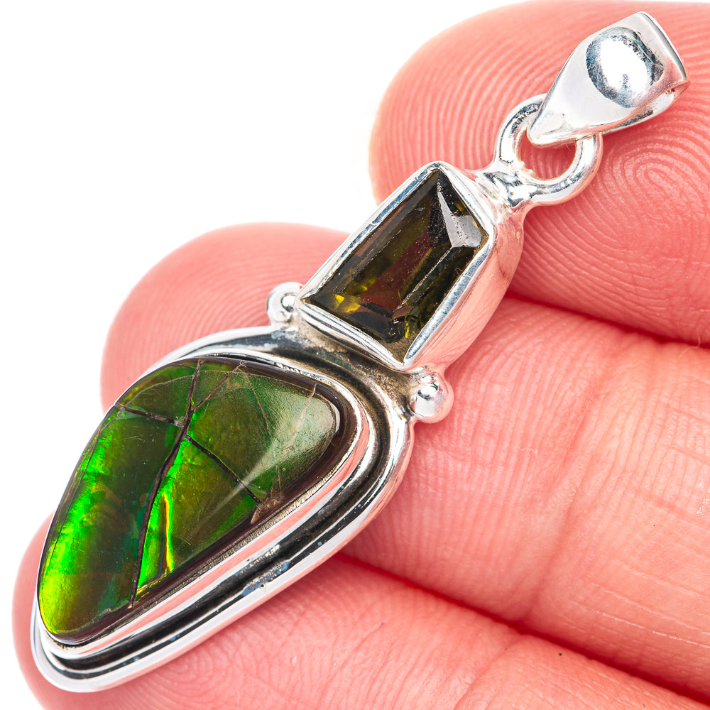 Canadian Ammolite Pendant 1 5/8" (925 Sterling Silver) PD39841
