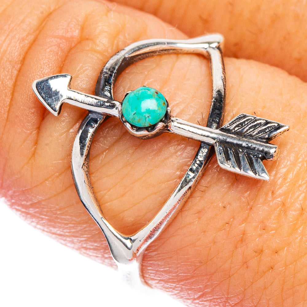 Rare  Arizona Turquoise Arrow Ring Size 8.5 (925 Sterling Silver) R147048