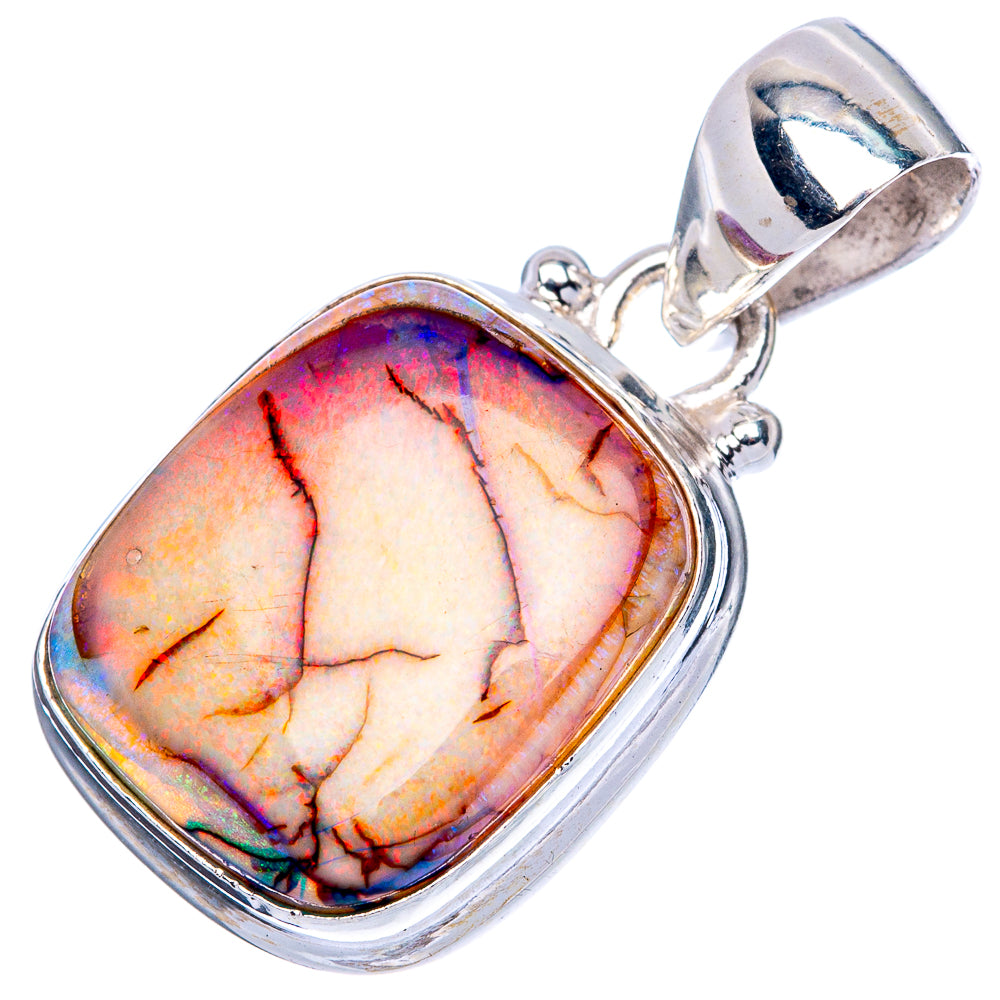 Rare Sterling Opal Pendant 1 1/8" (925 Sterling Silver) P41664