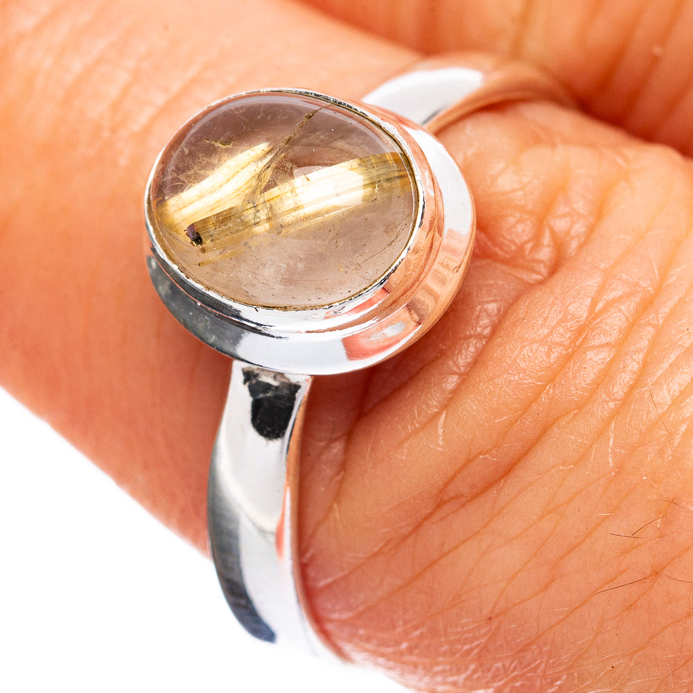 Value Rutilated Quartz Ring Size 8.25 (925 Sterling Silver) R3234