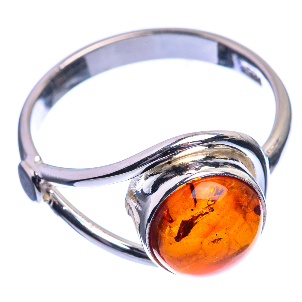 Baltic Amber Ring Size 6.5 (925 Sterling Silver) R142286