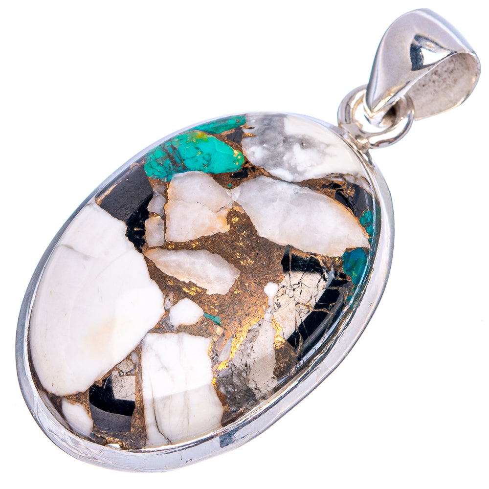 Howlite Chrysocolla Pendant 1 1/2" (925 Sterling Silver) P43361