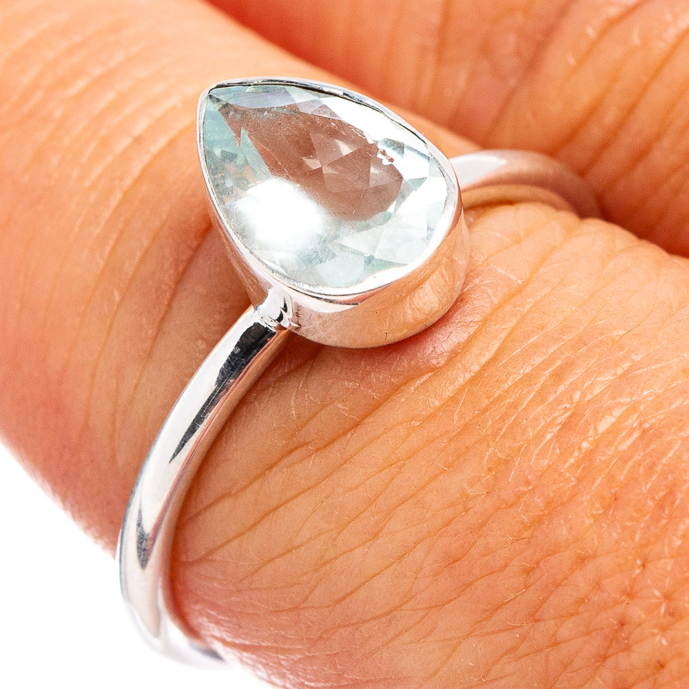 Aquamarine Ring Size 7.75 (.925 Sterling Silver)