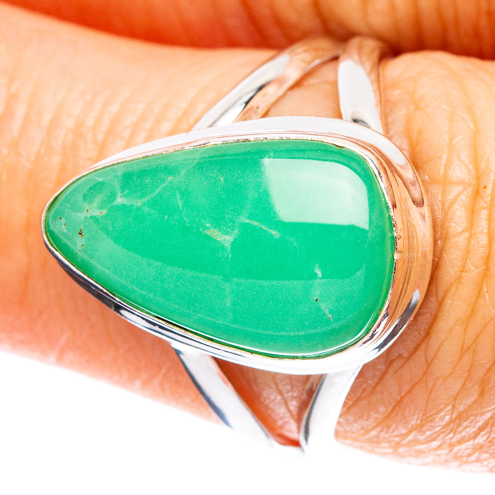 Chrysoprase Ring Size 7 (925 Sterling Silver) R5027
