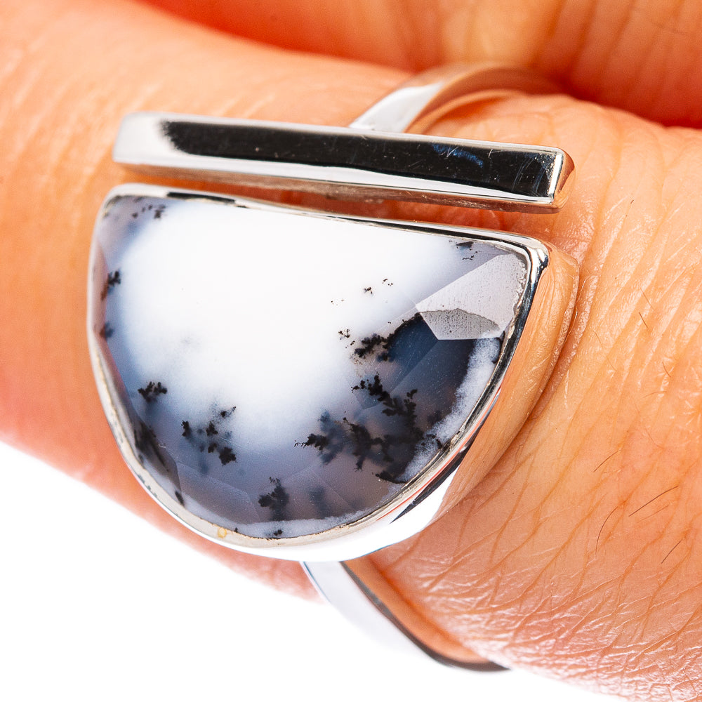 Premium Dendritic Opal 925 Sterling Silver Ring Size 8 Ana Co R3482