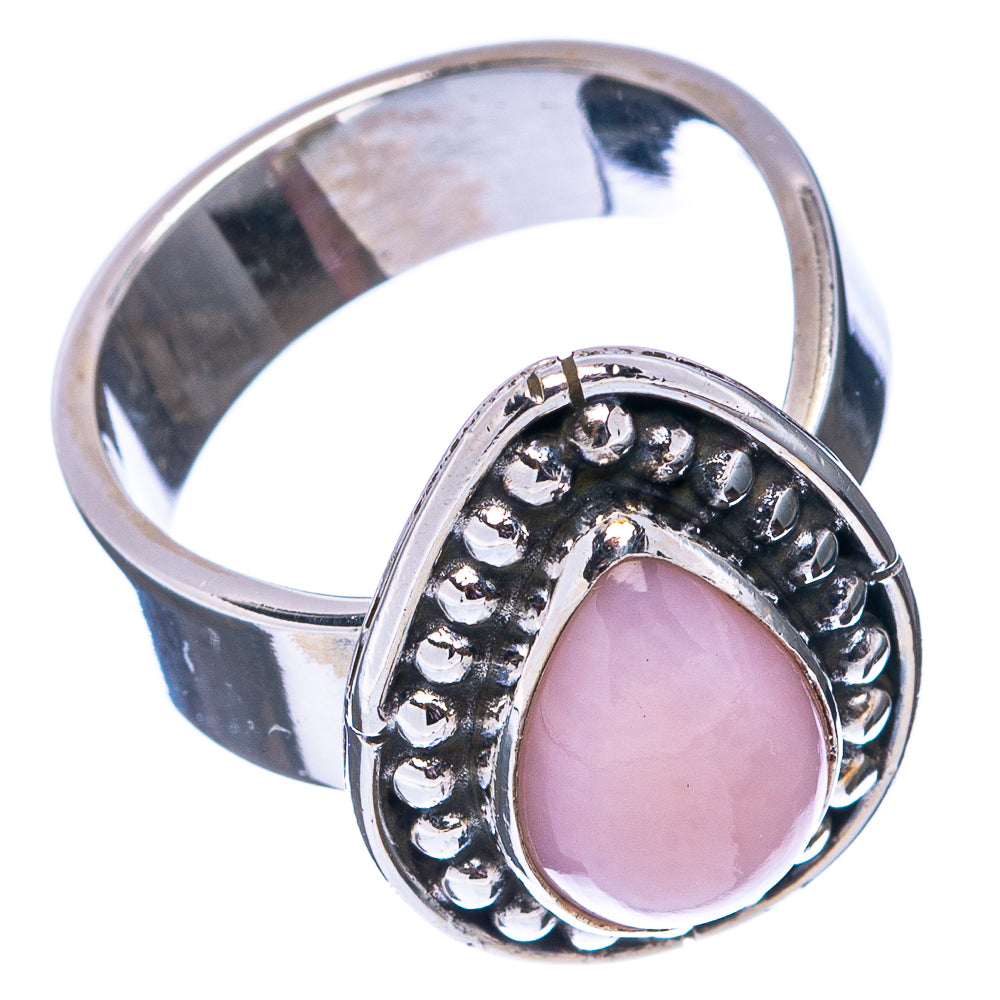 Exclusive Pink Opal Ring Size 7 Adjustable (.925 Sterling Silver)