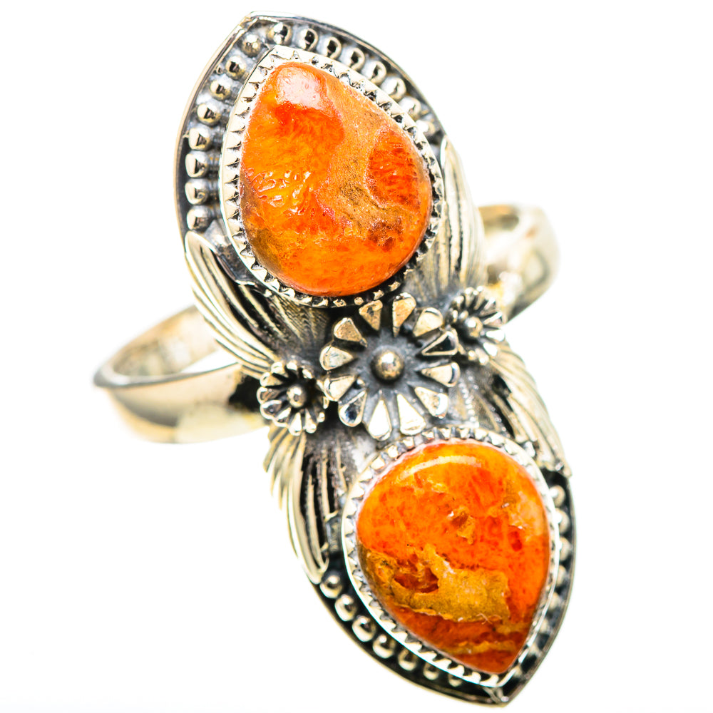 Sponge Coral 925 Sterling Silver Ring Size 9 (925 Sterling Silver) RING139562