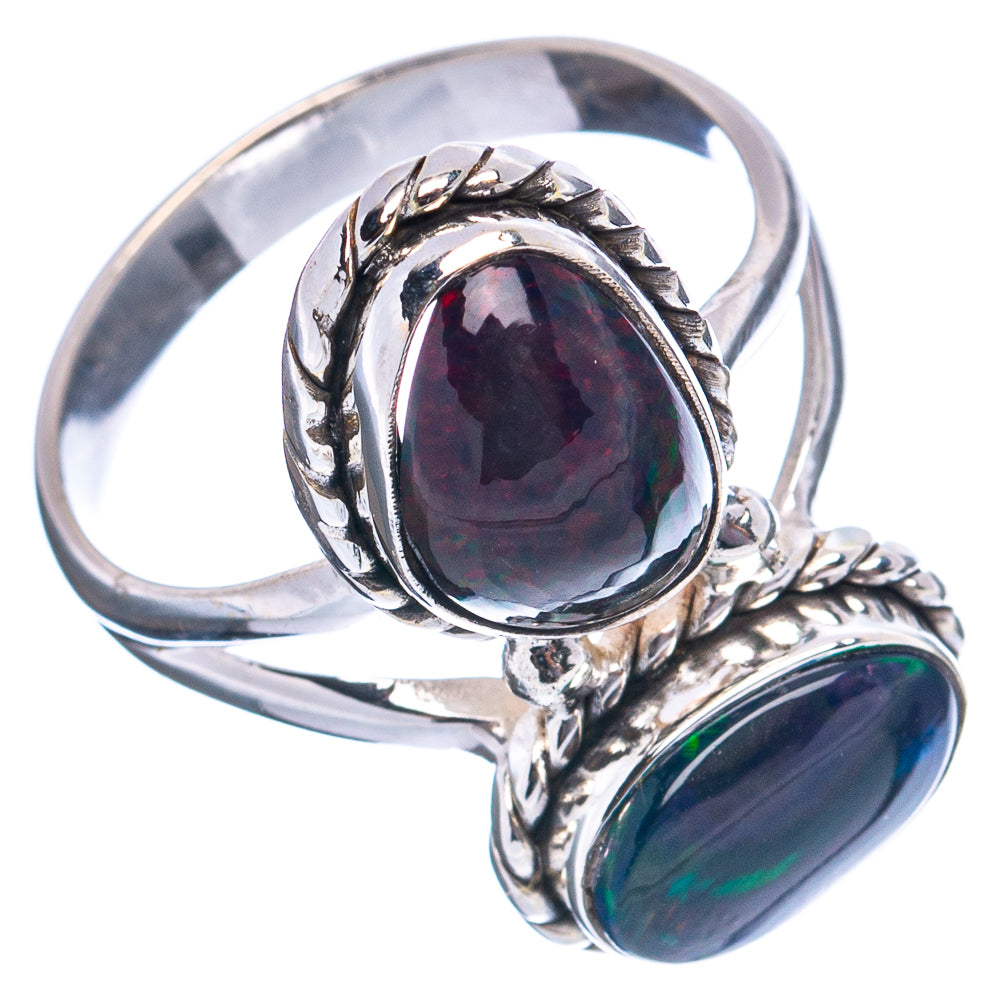 Premium Black Opal Ring Size 8 (.925 Sterling Silver)