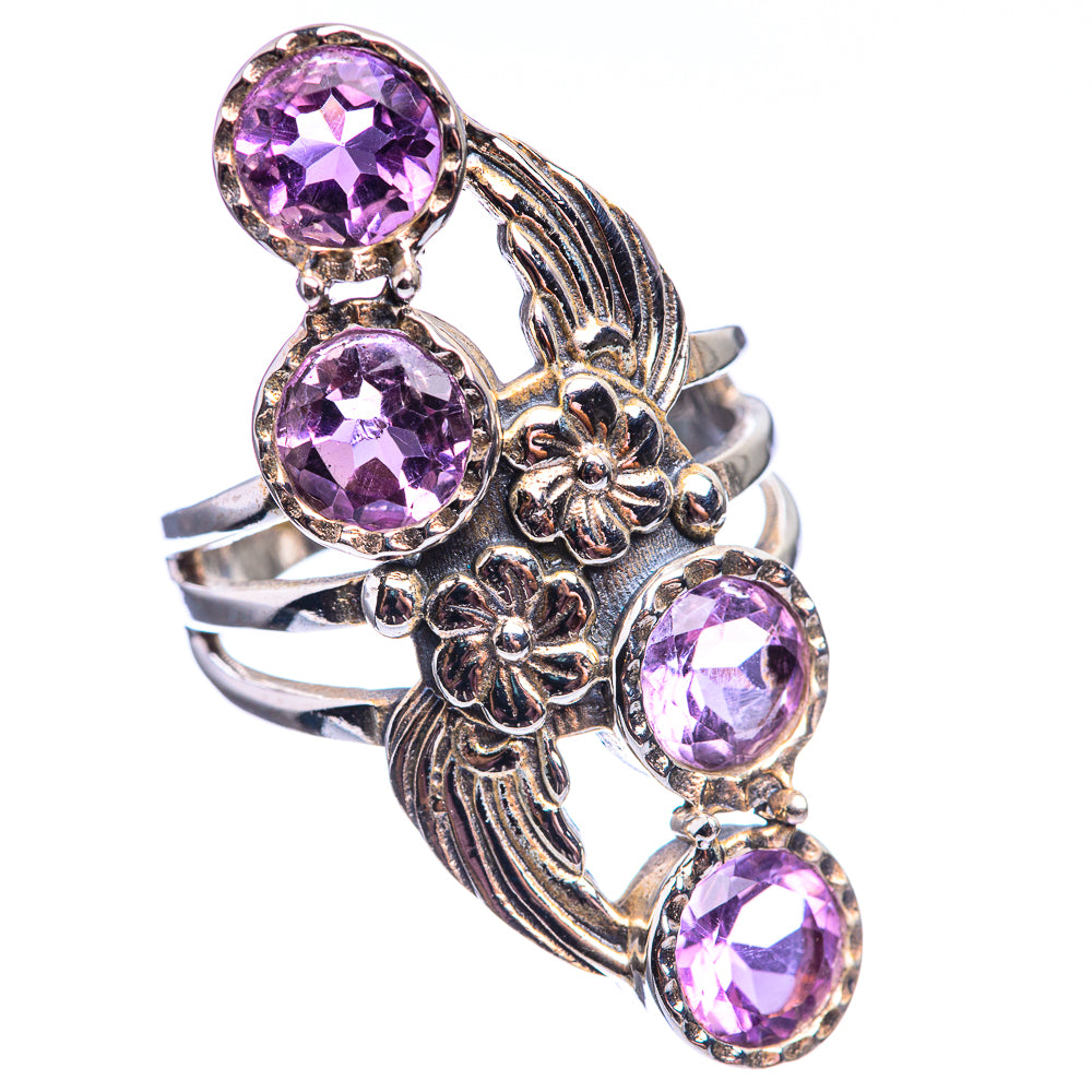 Faceted Amethyst Ring Size 6.75 (925 Sterling Silver) R141932