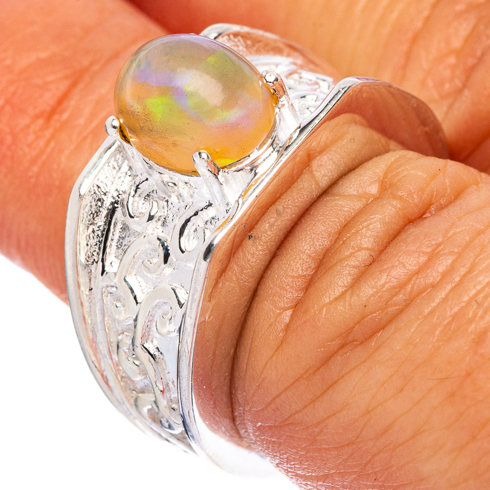 Rare Ethiopian Opal Ring Size 6 (925 Sterling Silver) R146045