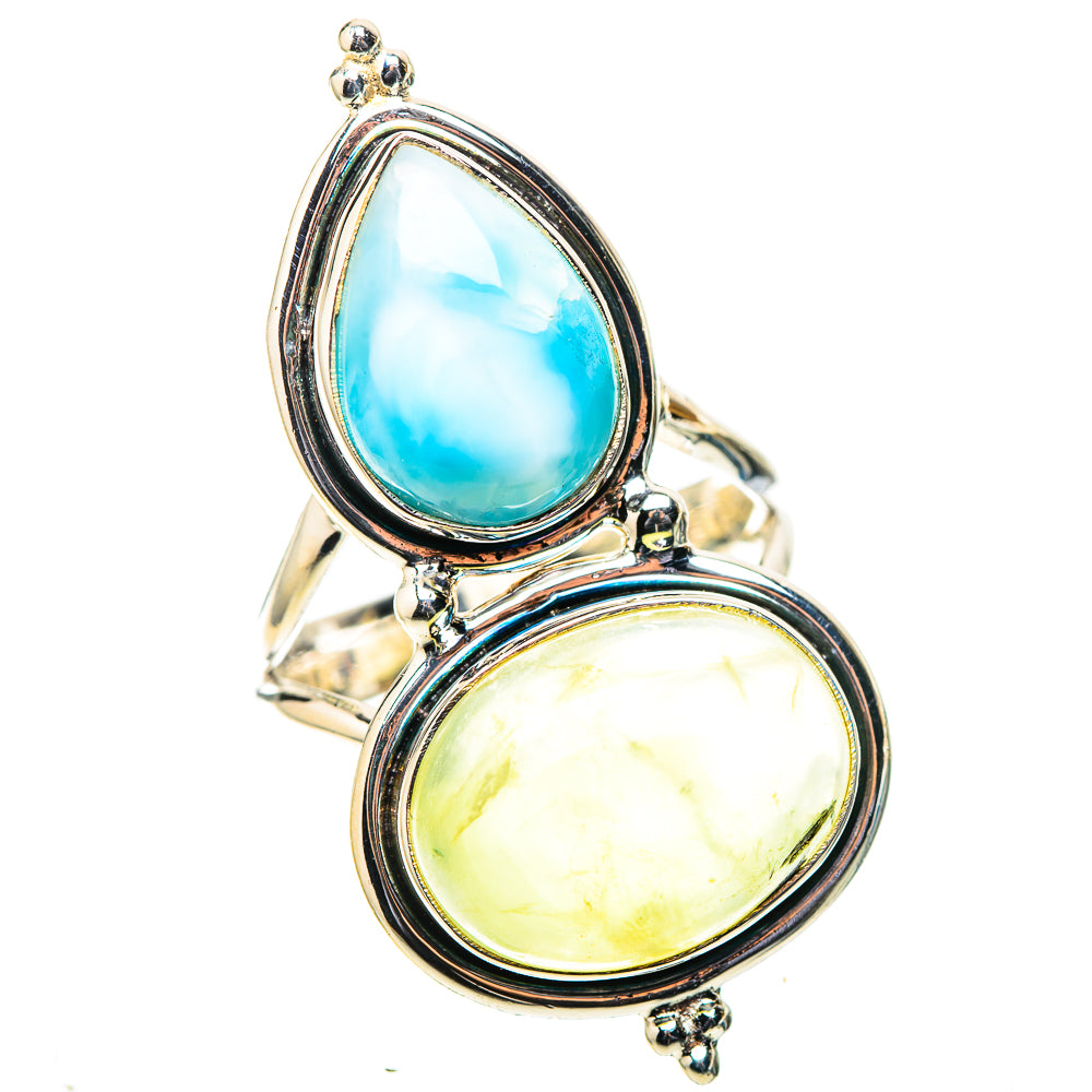 Large Prehnite, Larimar Ring Size 8.25 (925 Sterling Silver) RING138647