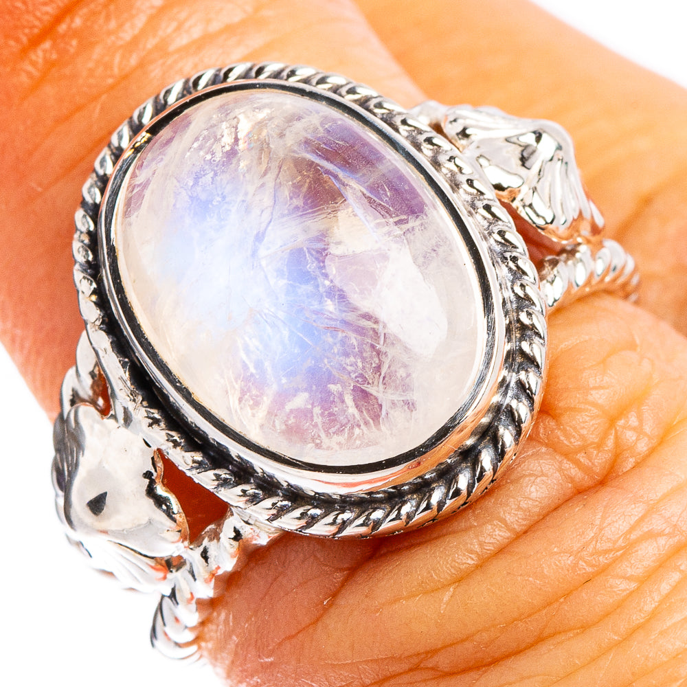 Premium Rainbow Moonstone Ring Size 5.75 (.925 Sterling Silver)