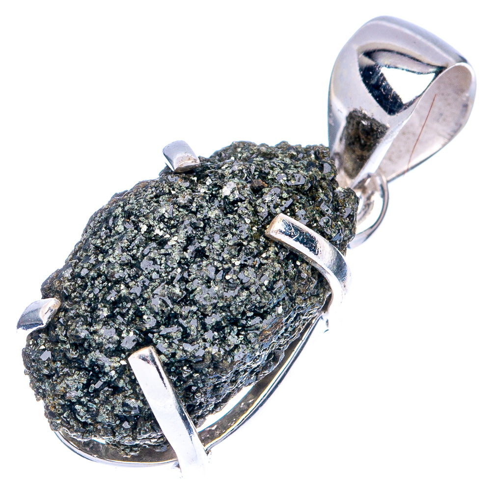 Raw Seraphinite Pendant 1 1/8" (925 Sterling Silver) P41492