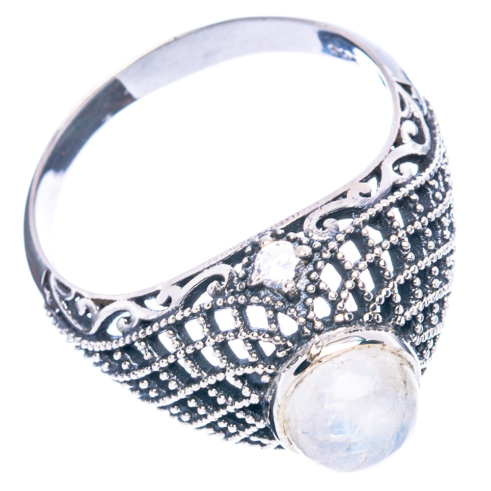 Rainbow Moonstone Ring Size 9.75 (925 Sterling Silver) R4741