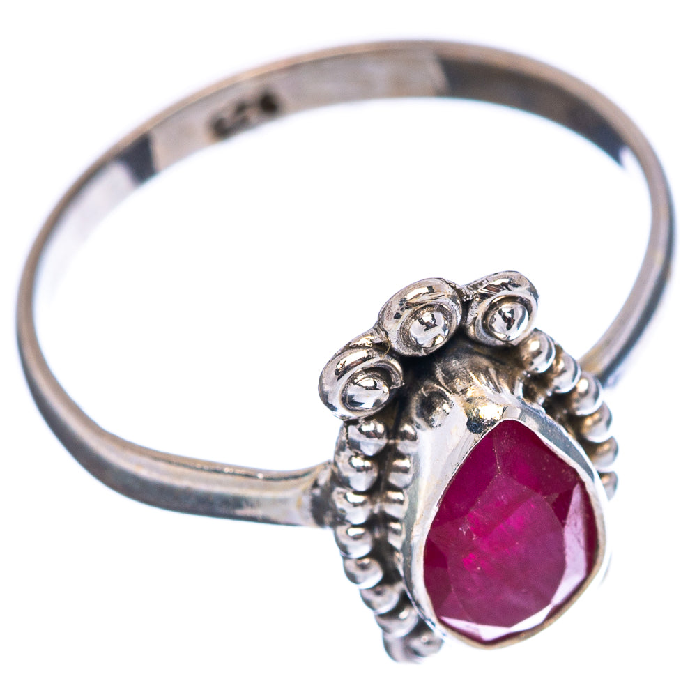 Dainty Red Sillimanite Ring Size 5.75 (.925 Sterling Silver)