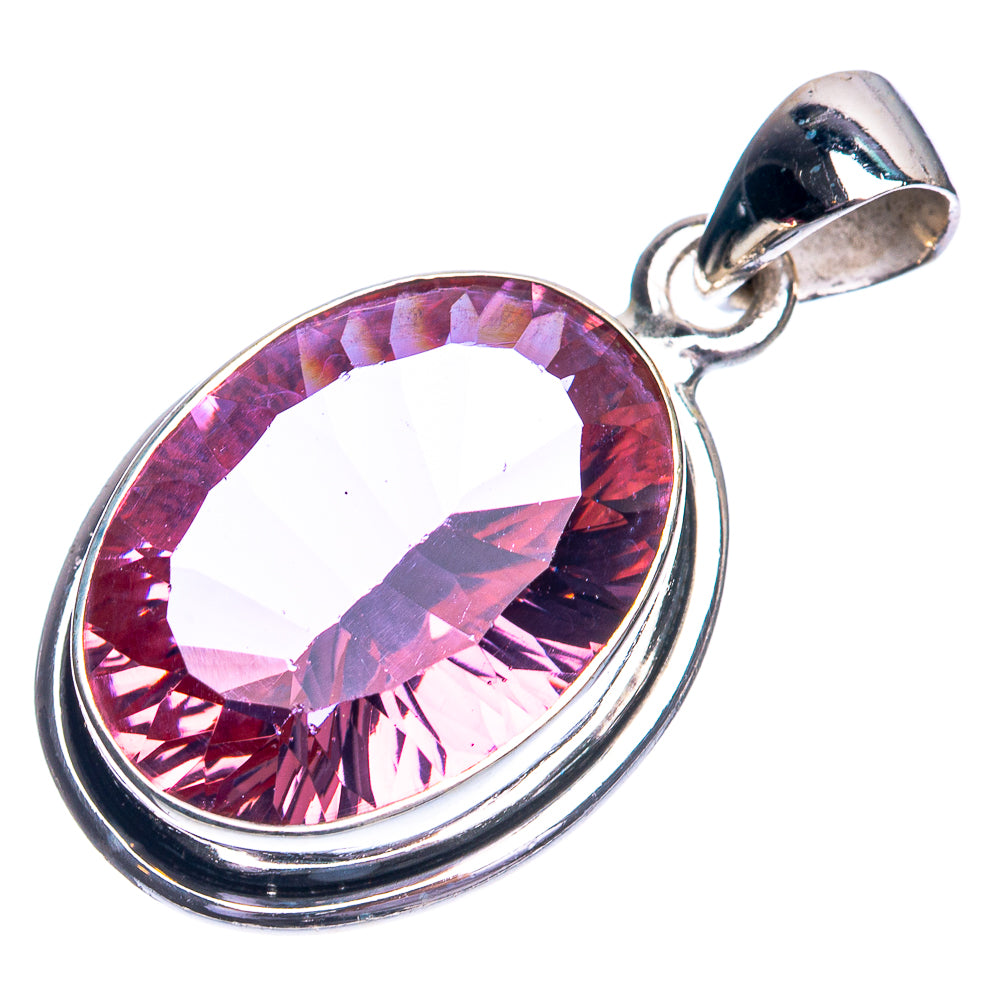 Faceted Color Change Alexandrite (Lab.) Pendant 1 1/4" (925 Sterling Silver) P39118