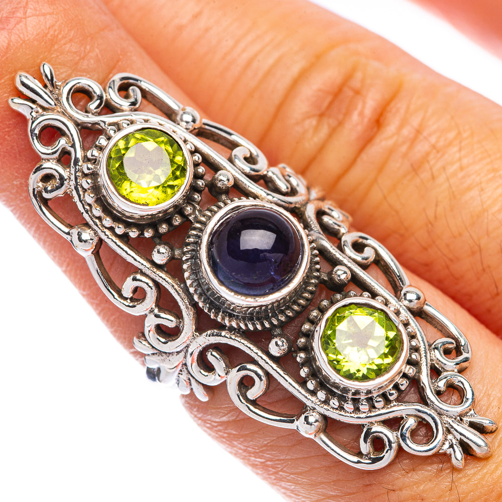 Large Tanzanite, Peridot Ring Size 7 (925 Sterling Silver) R144661