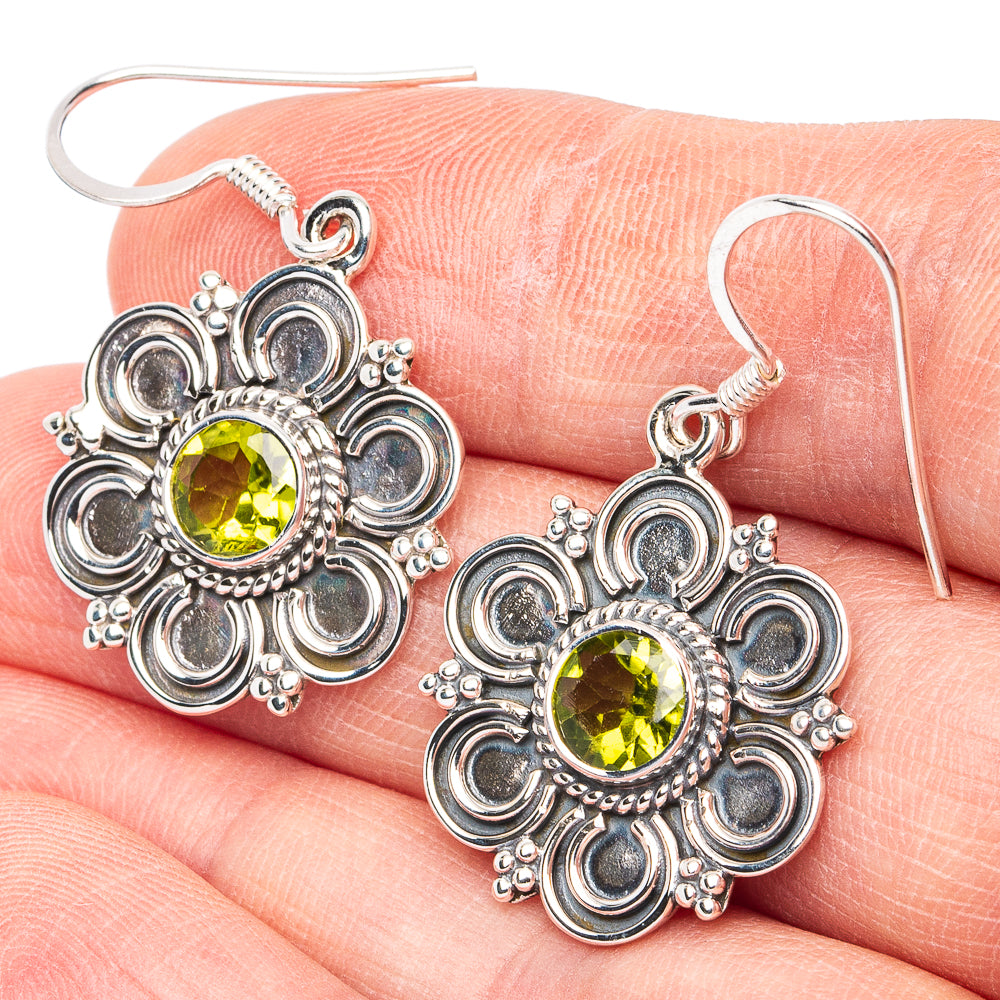 Premium Peridot Earrings 1 1/2" (925 Sterling Silver) E2729