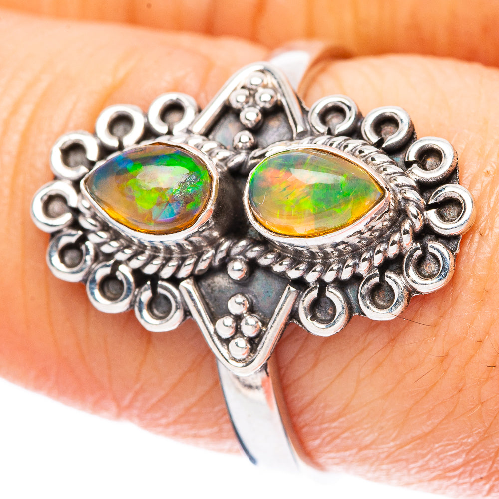 Rare Ethiopian Opal 925 Sterling Silver Ring Size 8.5 (925 Sterling Silver) R3883