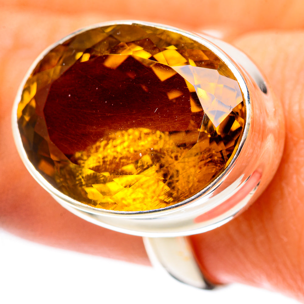 Faceted Citrine Ring Size 9 (925 Sterling Silver) RING138961