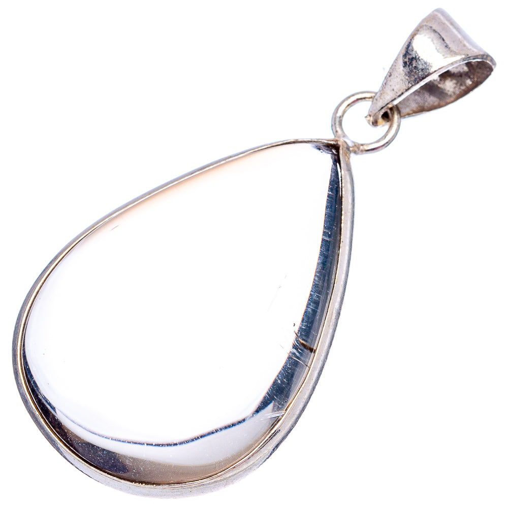 Smoky Quartz Pendant 1 5/8" (Silver Plated)