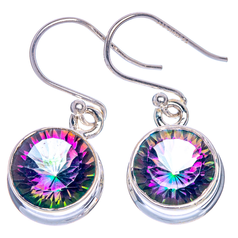 Mystic Topaz Earrings 1 1/8" (925 Sterling Silver) E1052