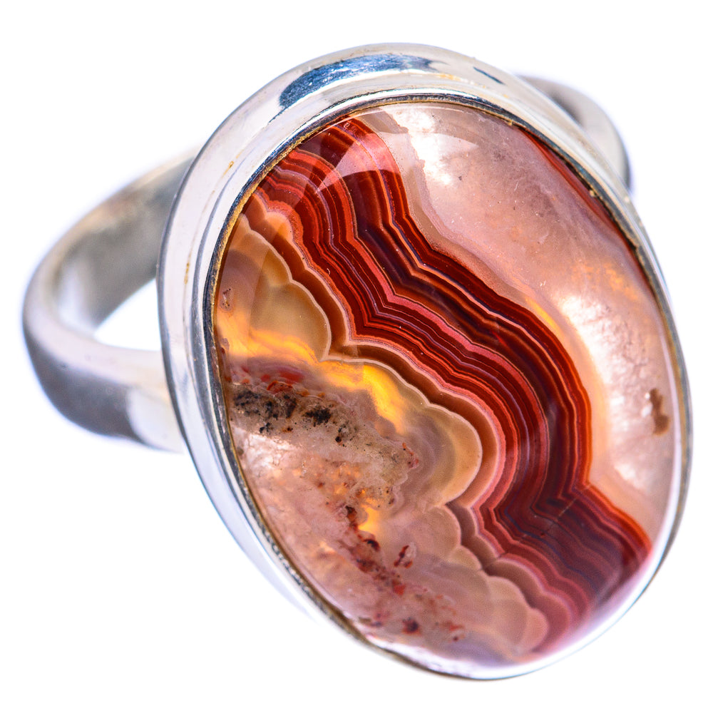 Crazy Lace Agate Ring Size 6 (925 Sterling Silver) R142842