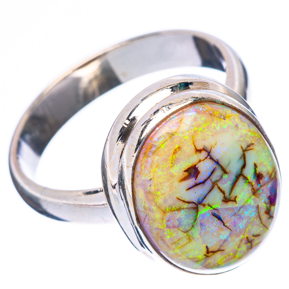 Rare Sterling Opal Ring Size 7 (925 Sterling Silver) R4318