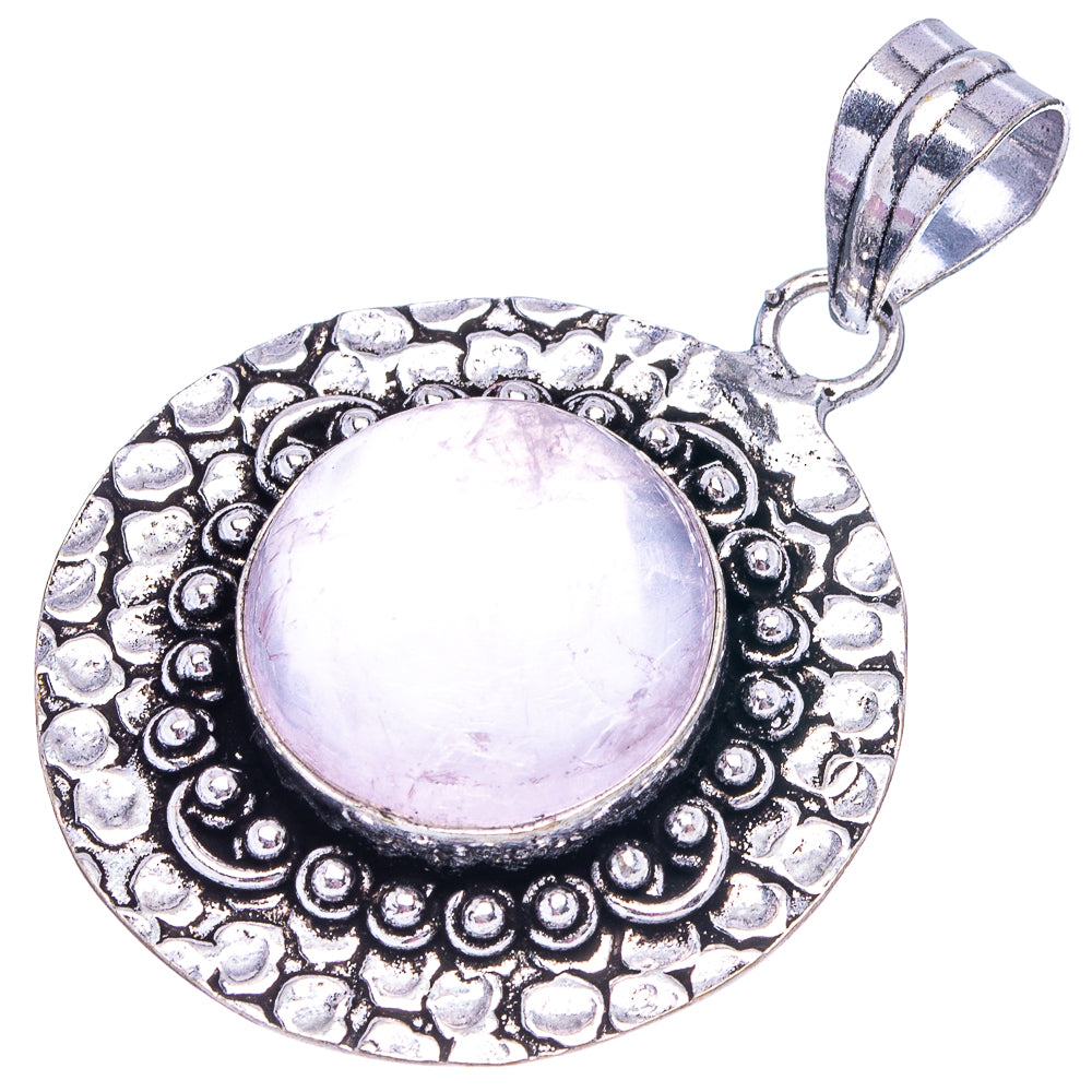 Rose Quartz Pendant 1 7/8" (German Silver)