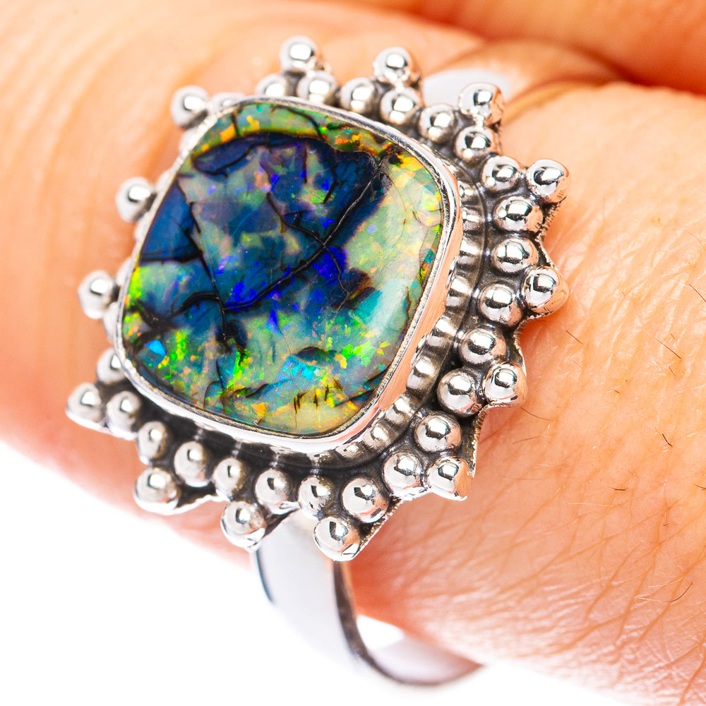 Rare Sterling Opal Ring Size 9.75 (925 Sterling Silver) R2094