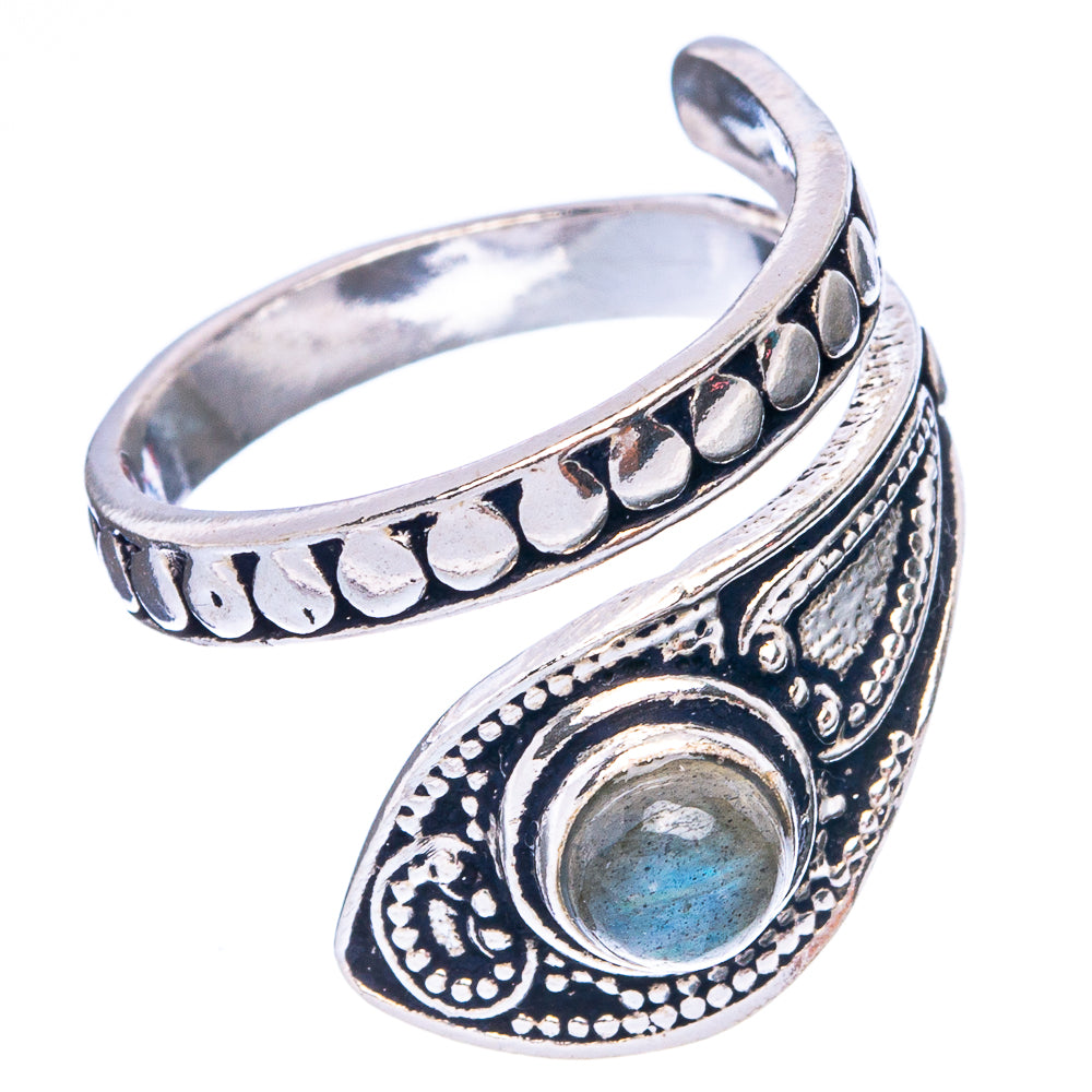 Labradorite Dainty Ring Size 6 Adjustable (925 Sterling Silver) R5218