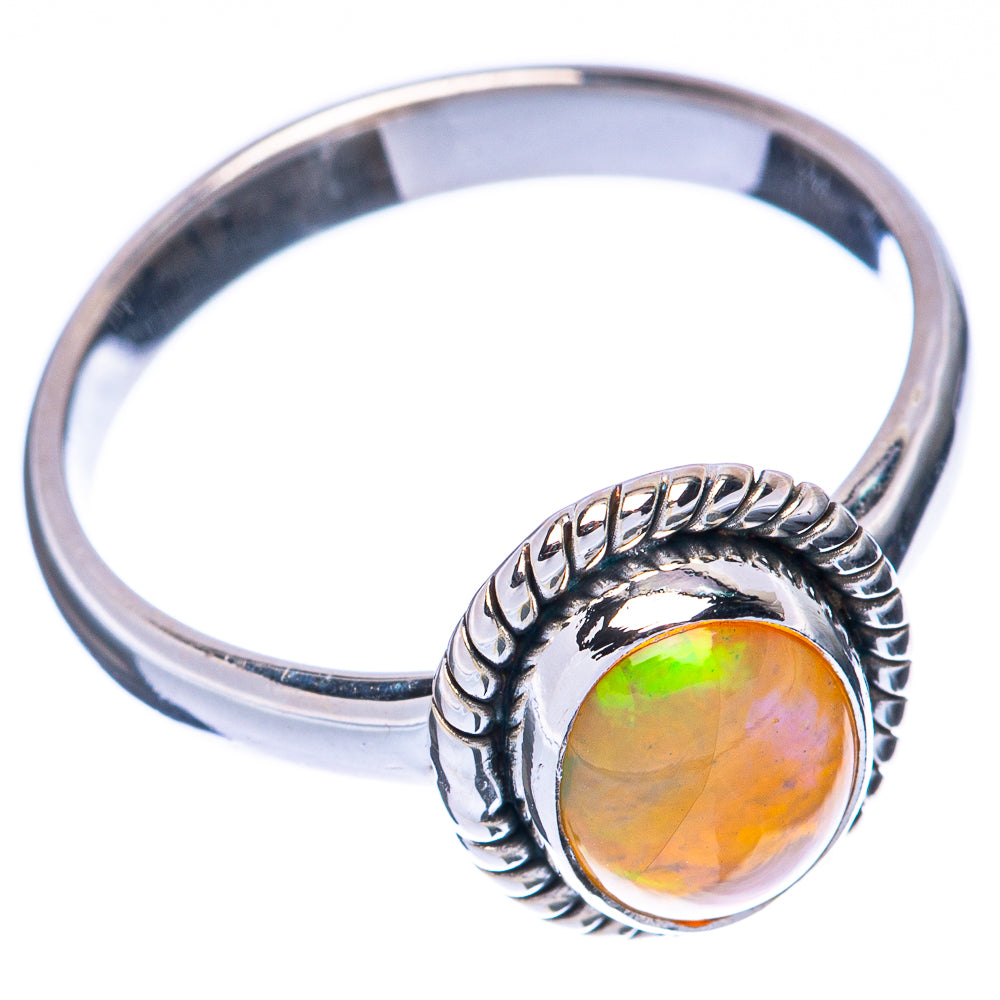 Rare Ethiopian Opal Ring Size 8 (925 Sterling Silver) R2040
