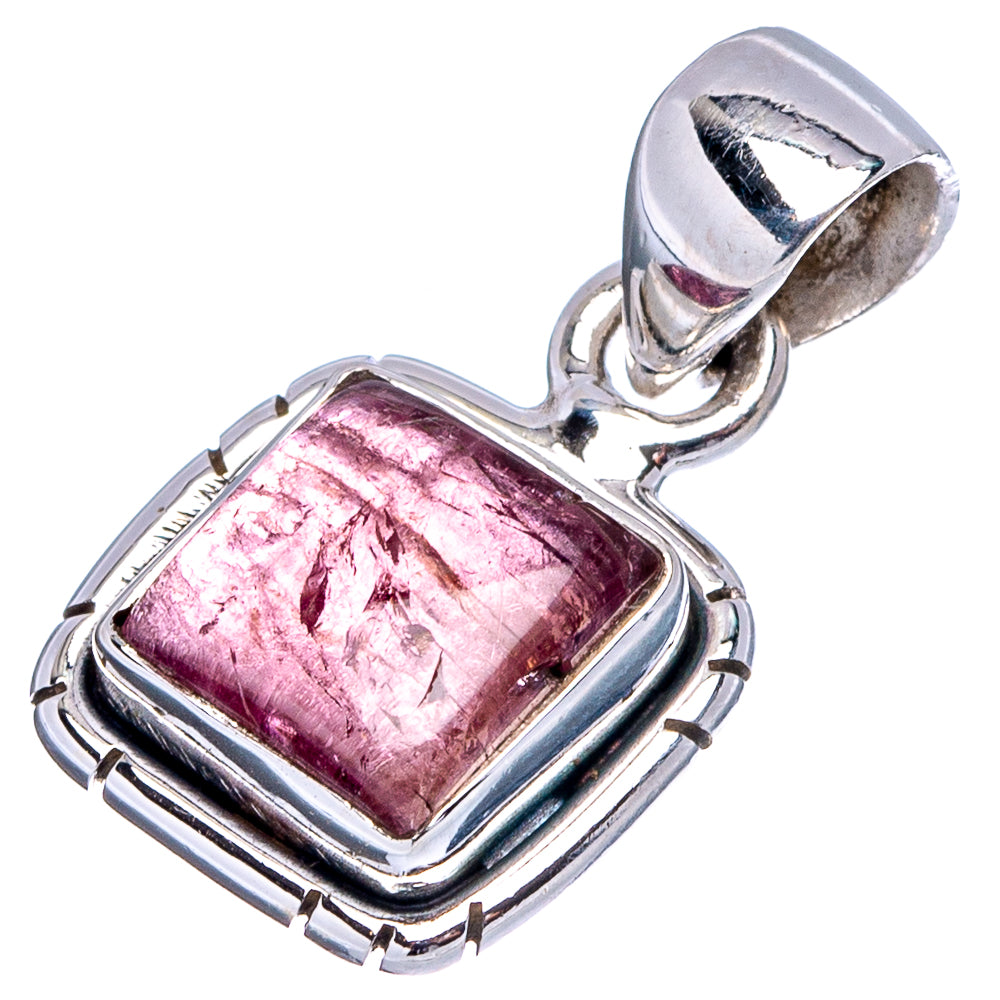 Rare Pink Tourmaline Pendant 7/8" (.925 Sterling Silver)