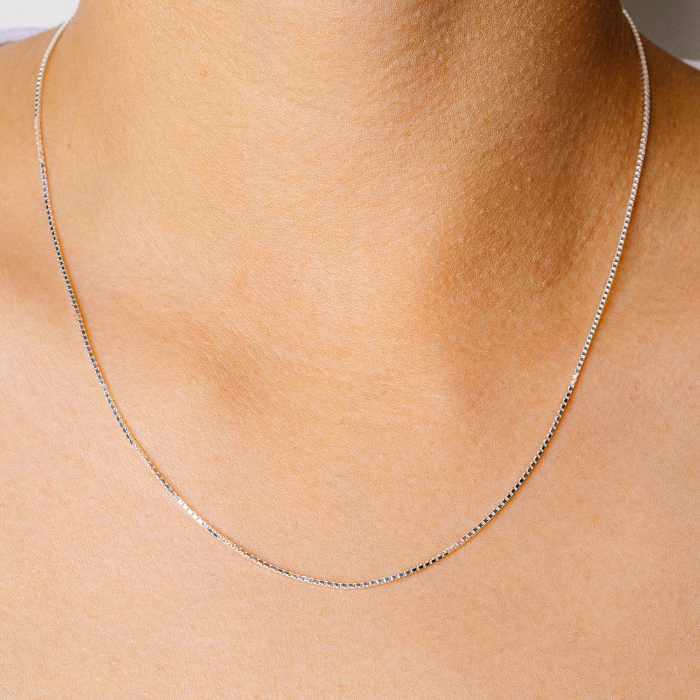 Square Link Chain 18" (925 Sterling Silver) C2600