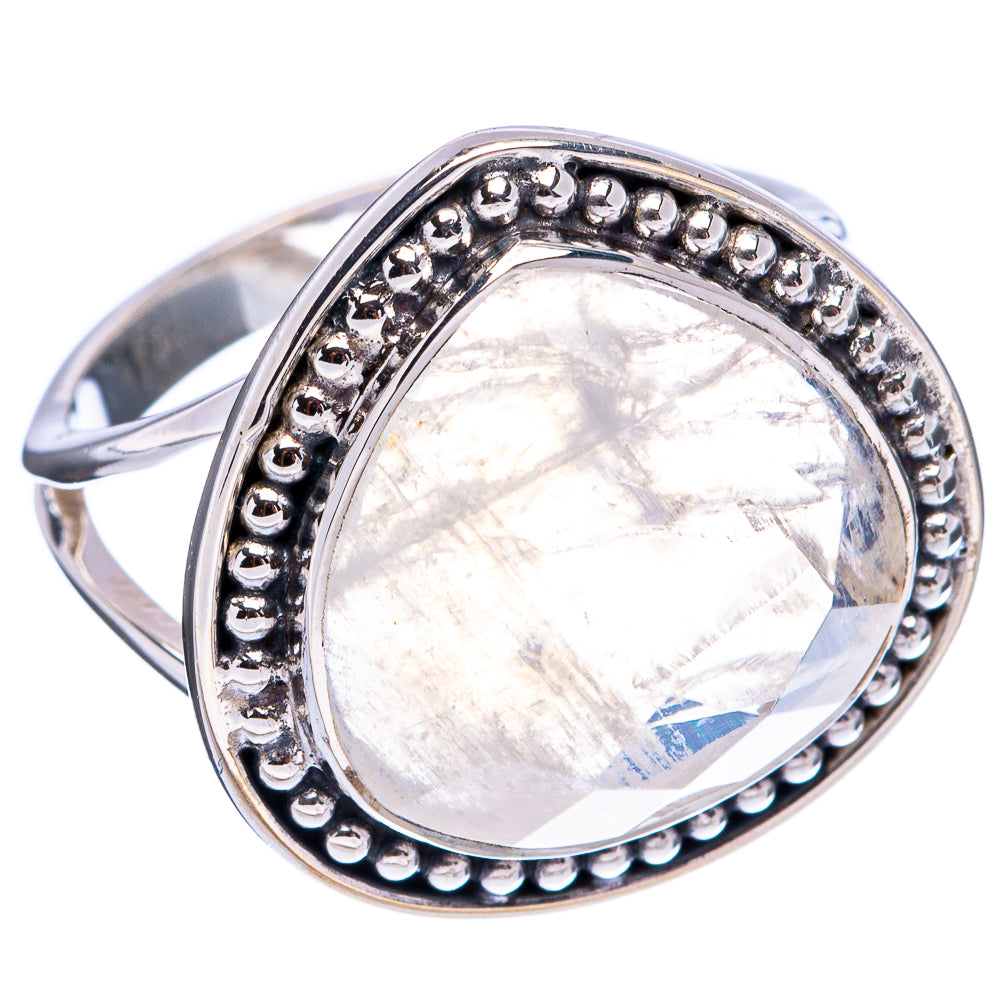 Premium Rainbow Moonstone Ring Size 7.75 (.925 Sterling Silver)