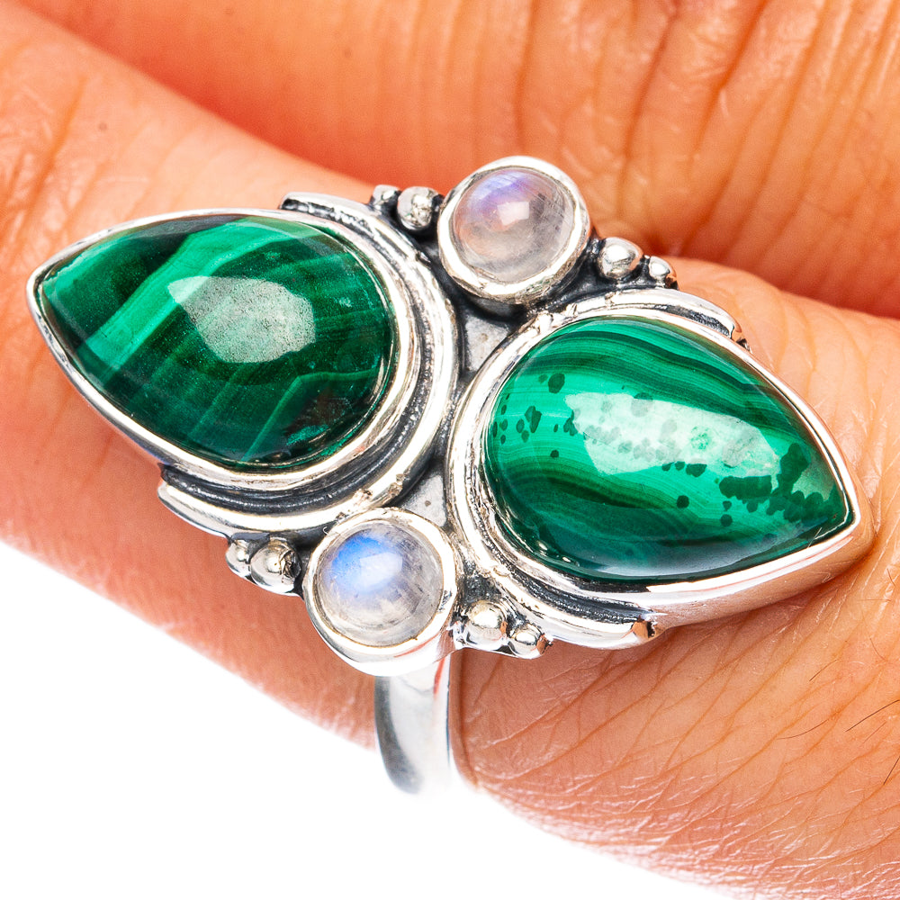 Premium Malachite 925 Sterling Silver Ring Size 6.75 Ana Co R3632