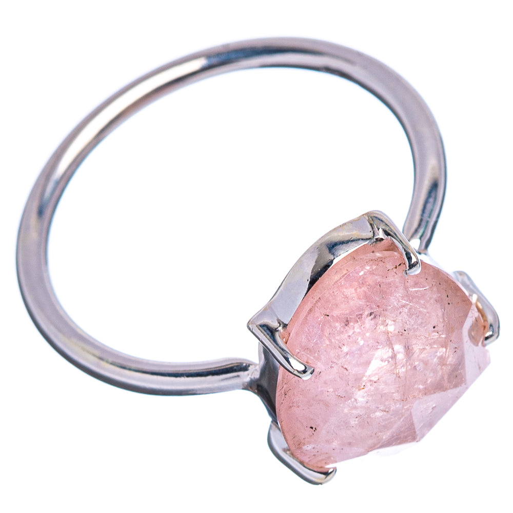 Faceted Morganite Ring Size 8 (.925 Sterling Silver)